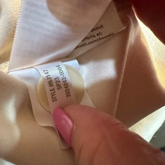 Madewell Ponte Oversized Shirt Jacket Linen Ivory Large NWT - Picture 8 of 10